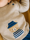 Sweater teddy bear in light mottled knit DABAIYN / 22H1BG51PULA011
