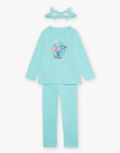Turquoise superheroine disguise pajamas child girl CHOUJOETTE 2 / 22E5PFE3PYT202