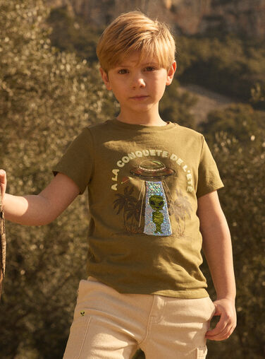 Kaki TEE SHIRT SS MLEOVNAGE / 25E3PGO3TMC604