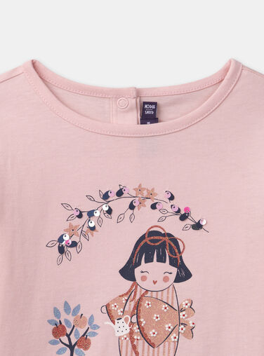 Pale rose TEE SHIRT LS NOROZETTE / 25H2PFP2TML301