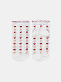 Jacquard socks with flowers and hearts KLASOZETTE / 24E4PFN1SOB001