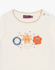 Ivory pointelle T-shirt bodysuit DAGRANI / 22H1BFF1BOD001