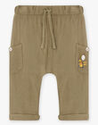 Baby Boy's Khaki Green Pocket Pants CACENTIN / 22E1BGB2PAN604