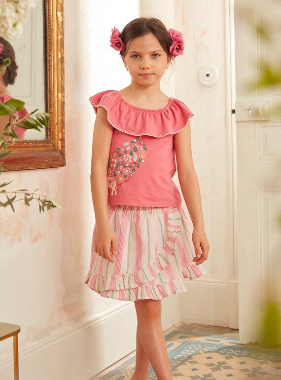 Pink T-shirt with an elephant KLELETTE / 24E2PFO1TMCD318