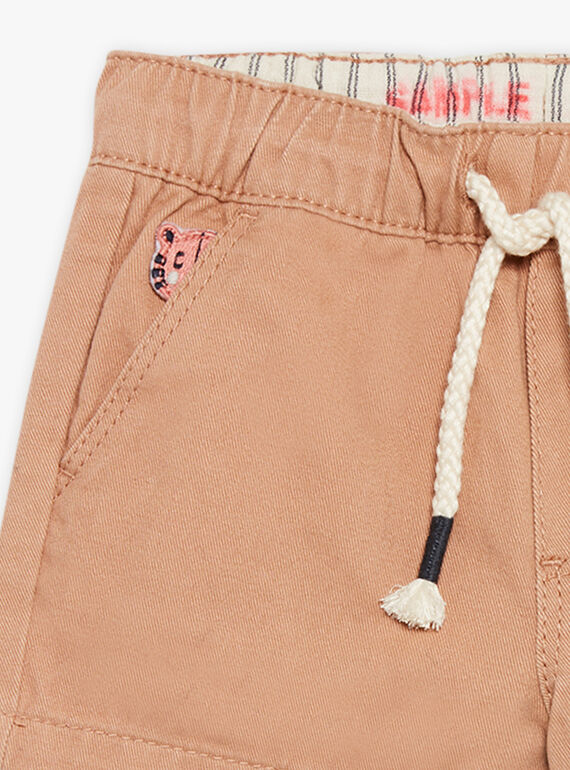 Brown pecan twill shorts FATRISTAN / 23E1BGP1SHOI821