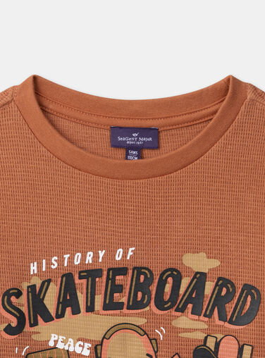 Orange TEE SHIRT LS MADALAGE / 25E3PG73TMLE405