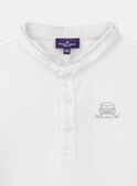 White polo shirt with a grandad collar KREMAGE / 24E3PGL1POL000