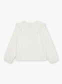 Off white poplin jacket with fancy embroidery FREVETETTE / 23E2PFI1VES005