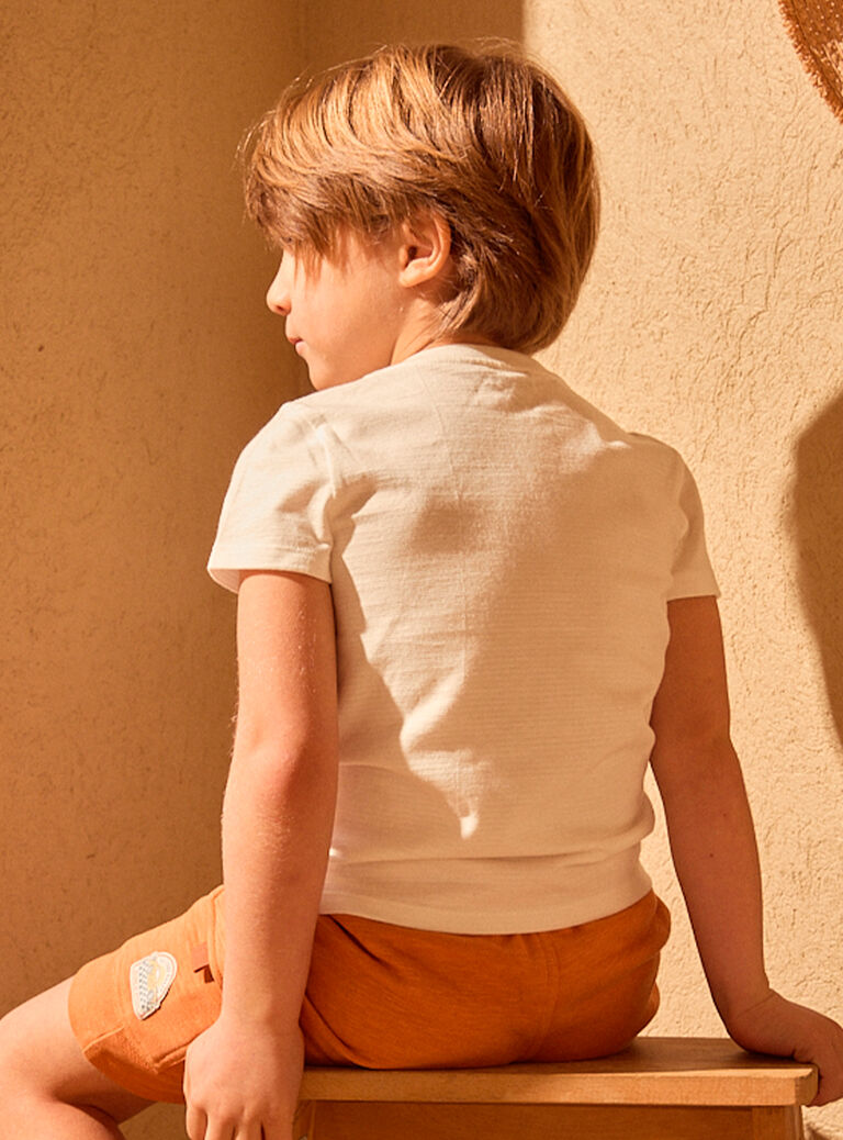 White TEE SHIRT SS MLOTICHAGE / 25E3PGP1TMC000