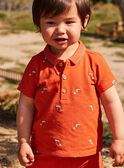Baby boy orange polo shirt CAWEDOU / 22E1BGP1POLF527