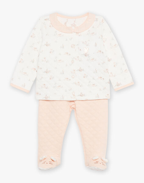 Off white fleece pajama set FECELESTE / 23E5BF21PYJ001
