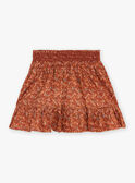 Cinnamon ruffled skirt with floral print GLAMETTE / 23H2PFI1JUP809