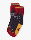 Navy blue, red and yellow socks with London pattern child boy BEMOUAGE / 21H4PG52SOQ503