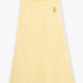 Sunshine yellow pleated muslin dress baby girl