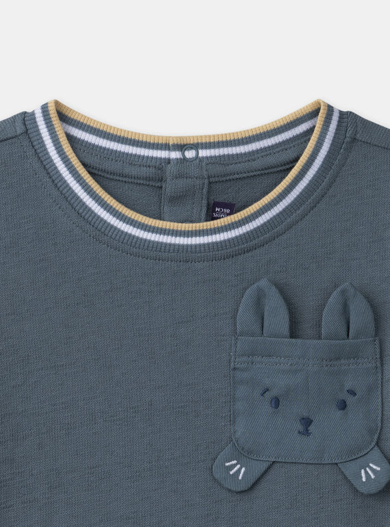 Greyish blue TEE SHIRT MARIN / 25E1BGP1TEE205