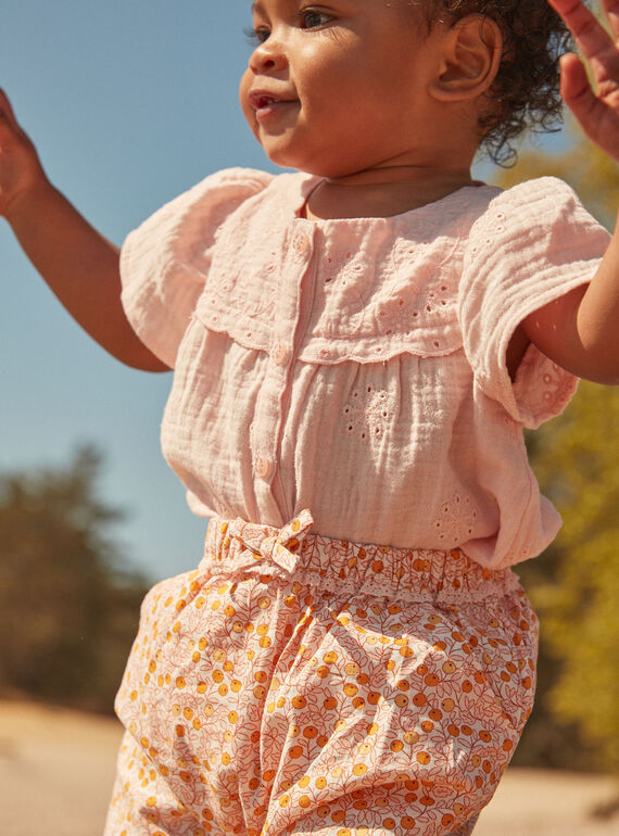 Nude double cotton gauze blouse FAURSULA / 23E1BFP1CHED319