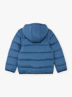 Baby boy's mottled blue down jacket and storage bag BEDOUNAGE 1 / 21H3PGG1DTV222