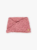 Old pink openwork knit snood DRATWIETTE / 22H4PFM2SNOD312