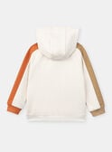 Ecru and orange hooded sweatshirt KAGILAGE / 24E3PG31GIL009