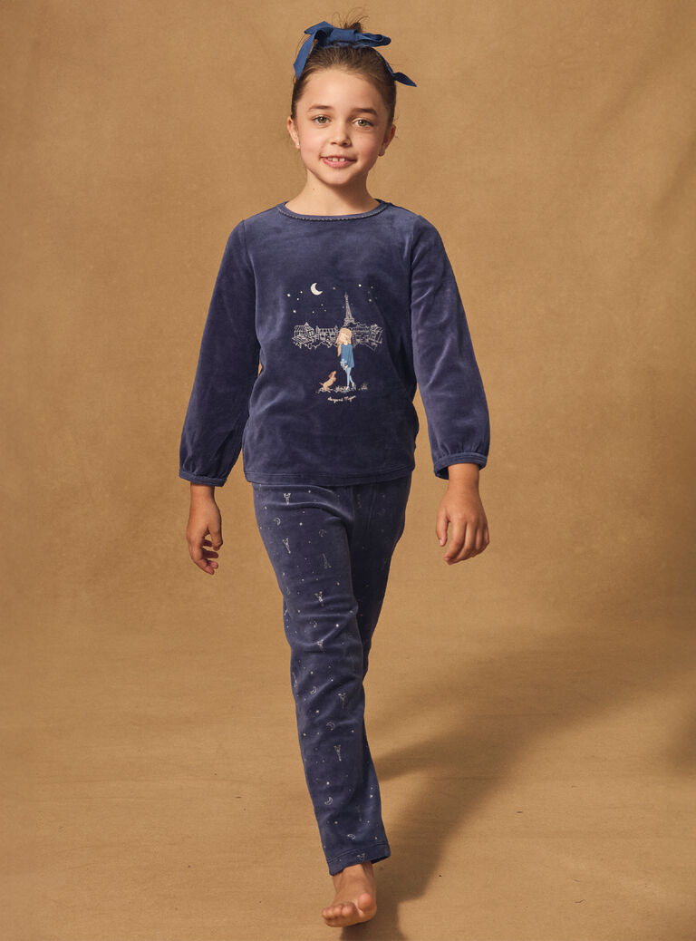 Navy PYJAMA Navy PYJAMA NECILETTE / 25H5PFD2PYJ070