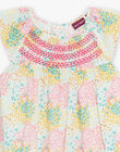 Child girl multicolored smocked dress with floral print 22E2PFN1ROB811