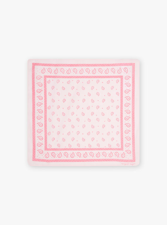 Pink poplin bandana child girl CRABAETTE / 22E4PFN1ECHD315