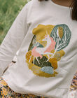 Ecru T-shirt with unicorn and forest motifs DEBARETTE / 22H2PFD1TML001