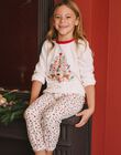 Christmas print velvet pajama top and pants set DOUGRETTE / 22H5PF71PYJ001