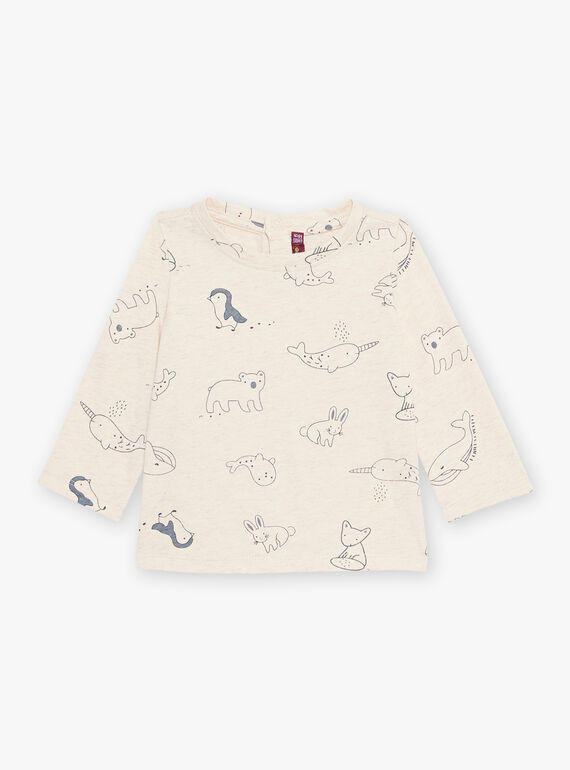 Beige animal print t-shirt DASIMON / 22H1BGY2TML001