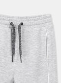 Grey marl joggers with contrasting stripes on the sides KRIKAGE / 24E3PGB2JGBJ922