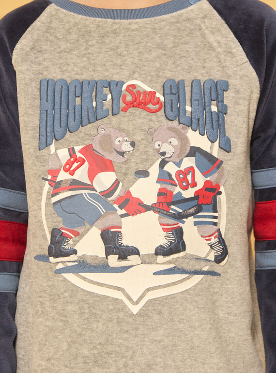 Heather grey PYJAMA LECHOAGE / 24H5PG41PYJ943