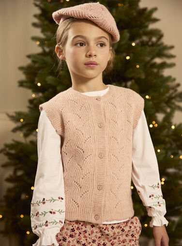 Pink copper CARDIGAN WHITHOUT SLEEVES LOIPULETTE / 24H2PFU1CSMK007