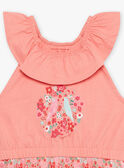 Child girl peach floral print nightdress CHOUJIETTE / 22E5PF51CHN413