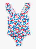 Ecru reversible swimsuit with floral print KLUCERETTE / 24E4PFG2D4K001
