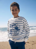 Ecru and blue striped sweater LERAYAGE / 24H3PGJ1SWE001
