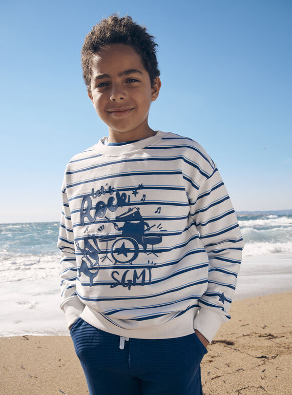 Ecru and blue striped sweater LERAYAGE / 24H3PGJ1SWE001