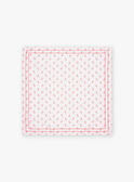 Pale pink floral cotton voile scarf FRAFOLETTE / 23E4PF51ECHD319