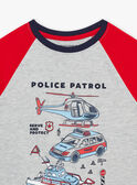 Gray pyjamas with police and check print FLOPOLAGE / 23E5PG33PYJ943