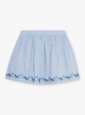Reversible skirt with flowery print child girl CYAJUPETTE / 22E2PFK1JUP001
