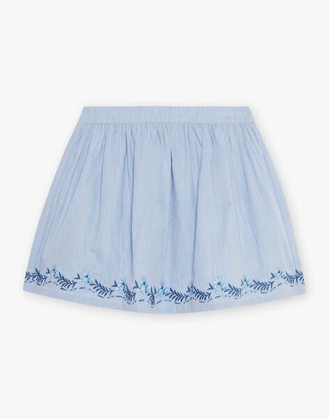 Reversible skirt with flowery print child girl CYAJUPETTE / 22E2PFK1JUP001