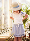 Reversible skirt with flowery print child girl CYAJUPETTE / 22E2PFK1JUP001