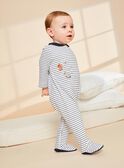Off white striped sleep suit FEDIDI / 23E5BG22GRE001