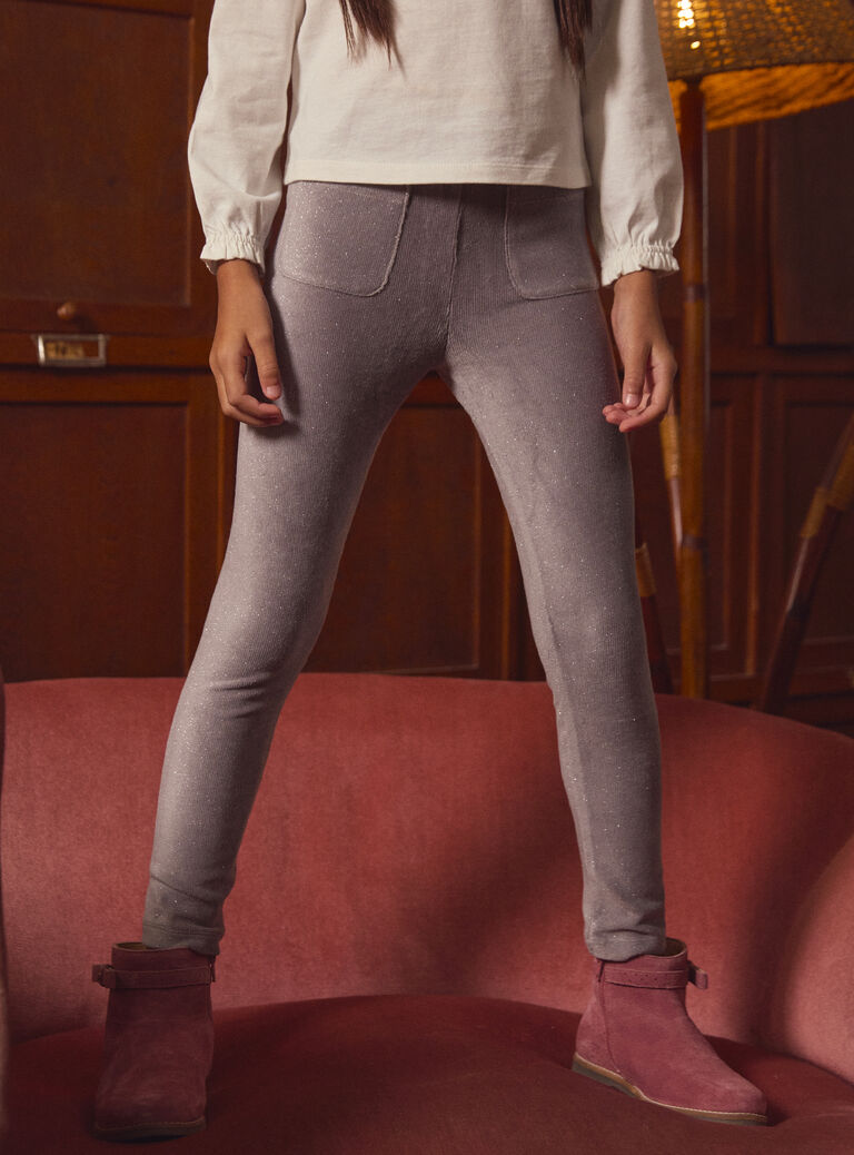 Grey LEGGINGS (bottom) LADEGETTE / 24H2PFQ1LG940