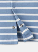 Pastel blue and ecru sailor T-shirt LADREDO / 24H1BGJ1TMLC236
