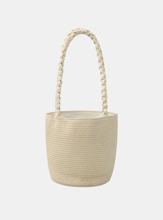 Embroidered straw bag KROSAKETTE / 24E4PFE1BESI817