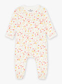 Dors-bien in yellow brushed fleece with floral print KECLEO / 24E5BF53GRE001