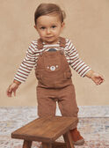 Brown corduroy long overalls GASERGIO / 23H1BGR1SALI819