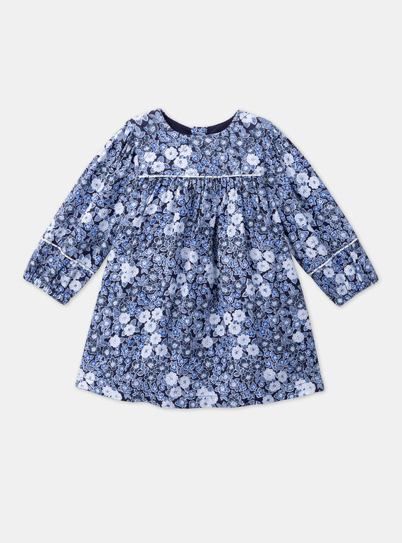 Blue and white floral print dress LACECILE / 24H1BFJ1ROB070