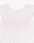Pale pink striped dress child girl COUSETTE / 22E2PFH3ROB301