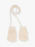 Beige knit gloves FRAGANETTE / 23E4PF51GAN808